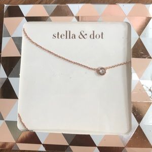 Stella & Dot wishing necklace-rose gold